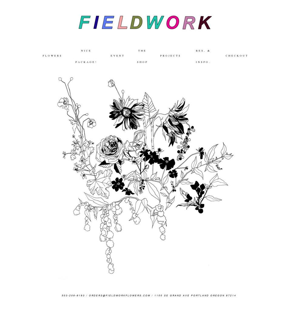 fieldworkflowers.com shopify website screenshot