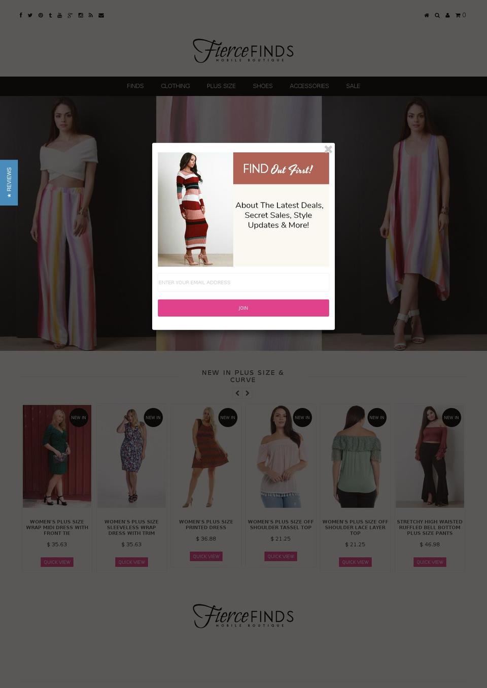 BLK_FRI2016 Shopify theme site example fierce-finds-mobile-boutique.myshopify.com