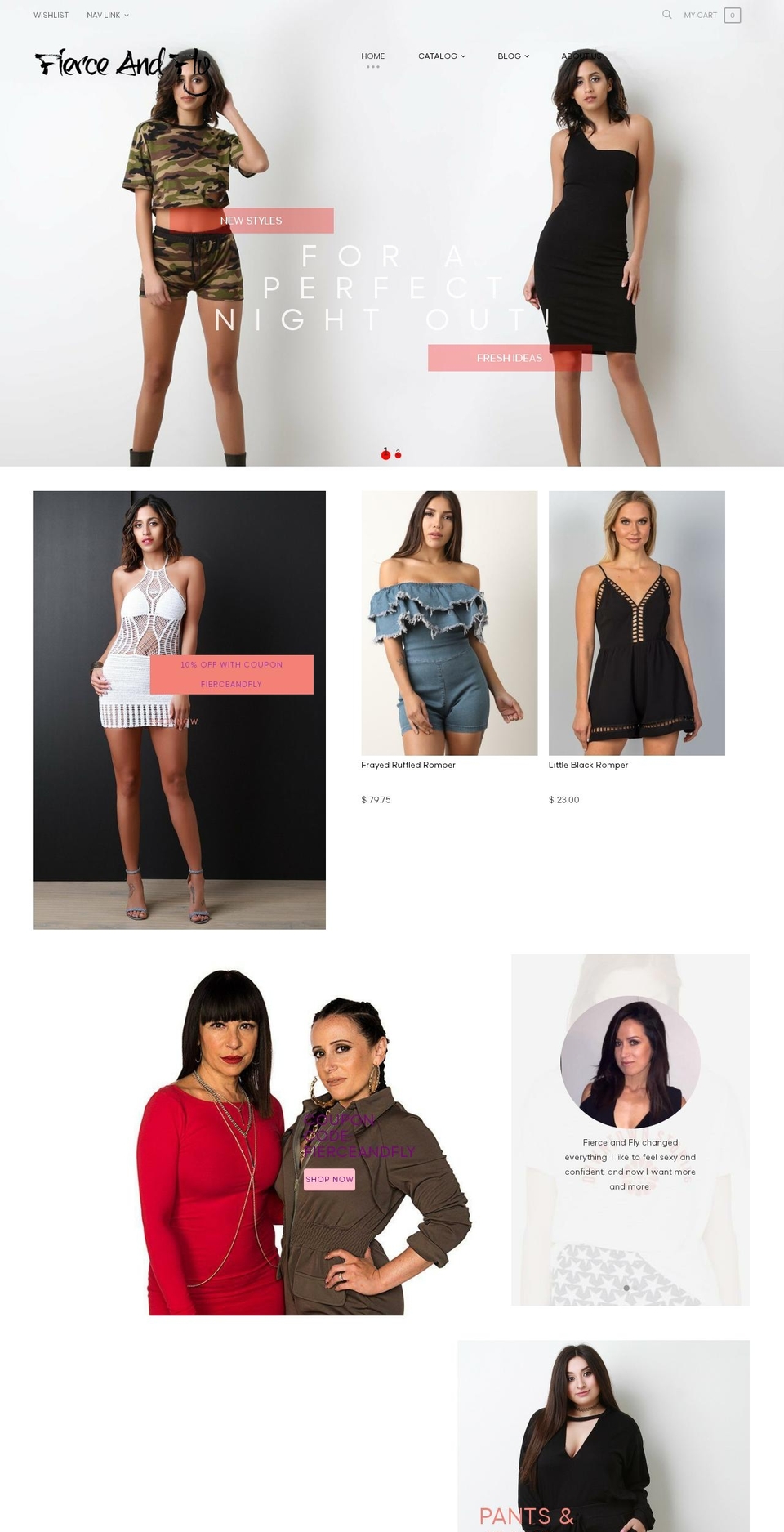 fierceandfly.com — Shopify storefront screenshot