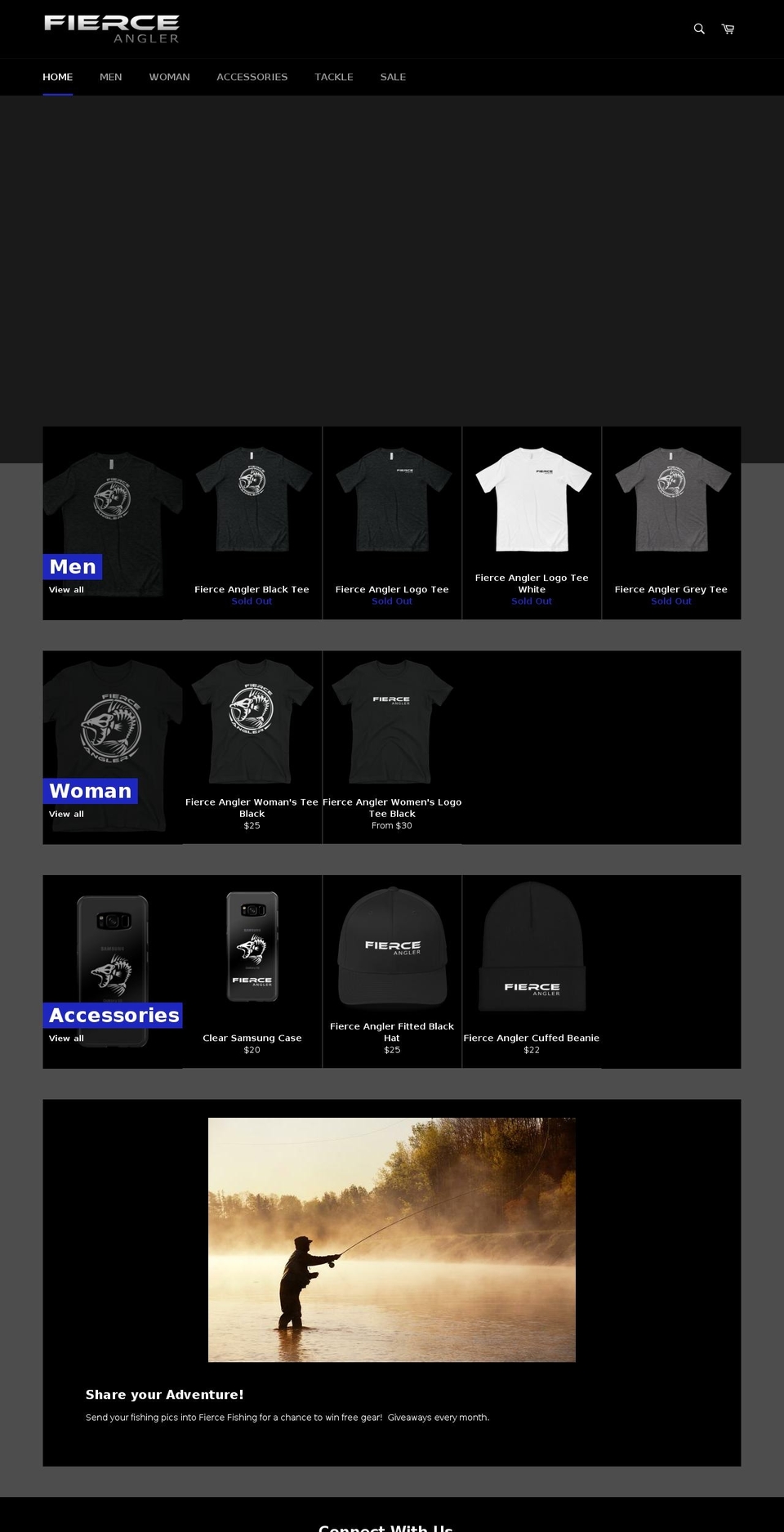 fierceangler.com — Shopify storefront screenshot