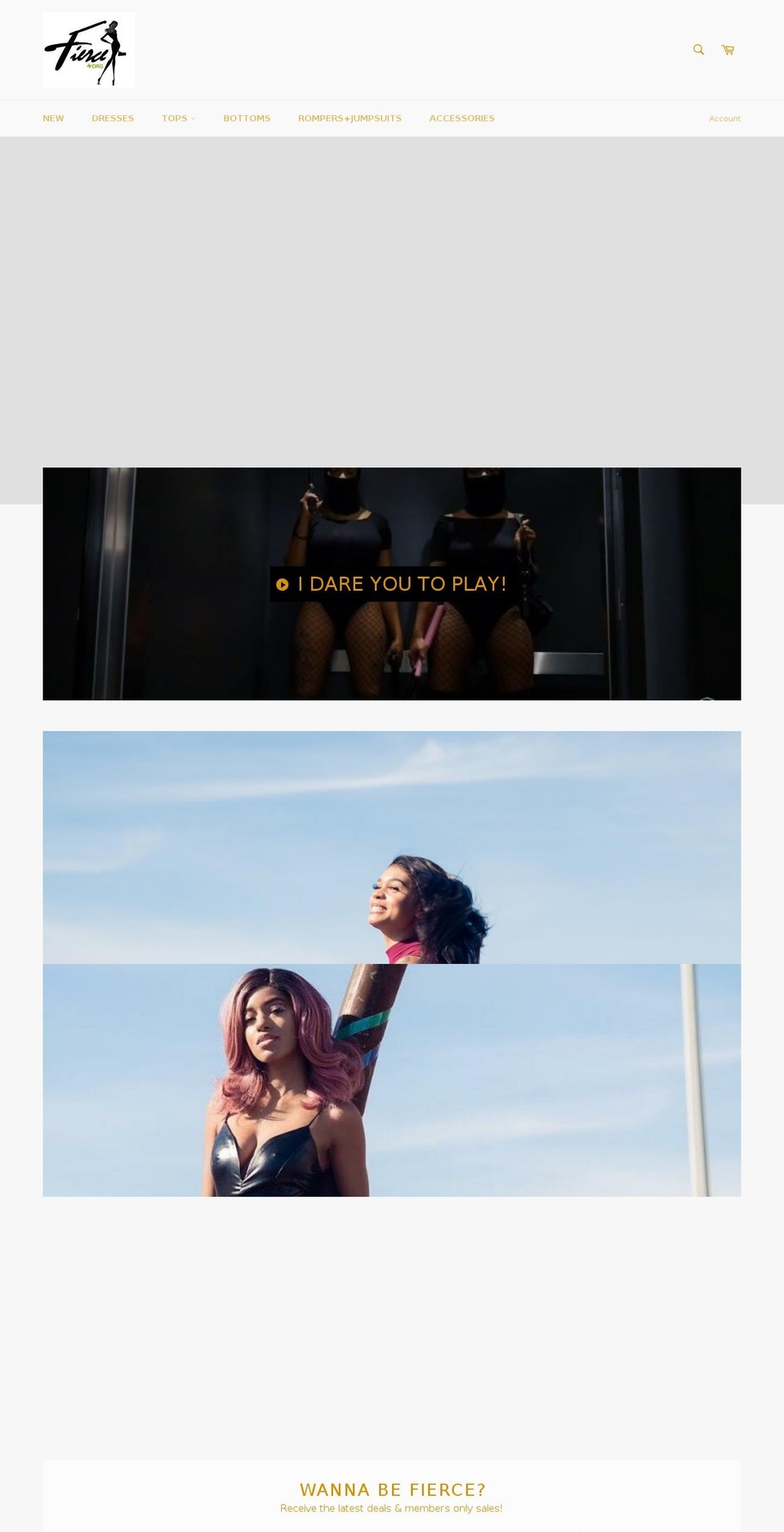 fiercebydrg.com shopify website screenshot