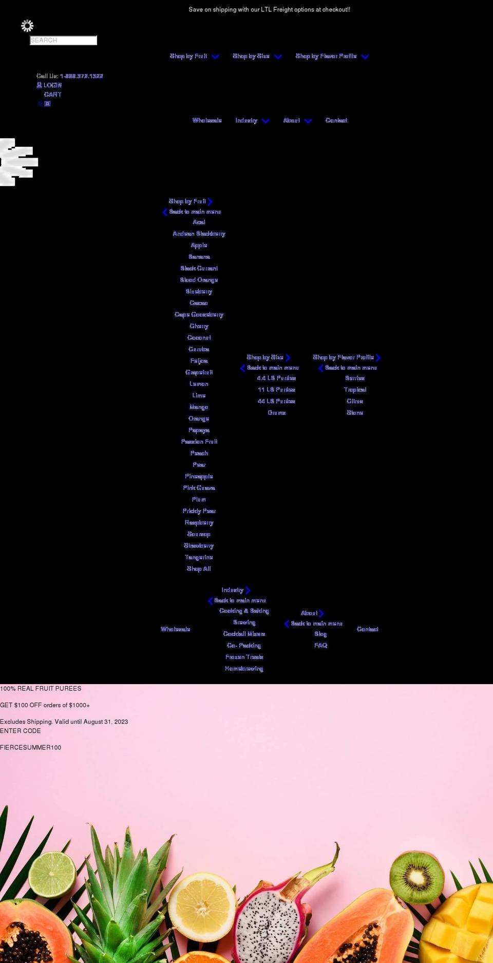 fiercefruit.com shopify website screenshot