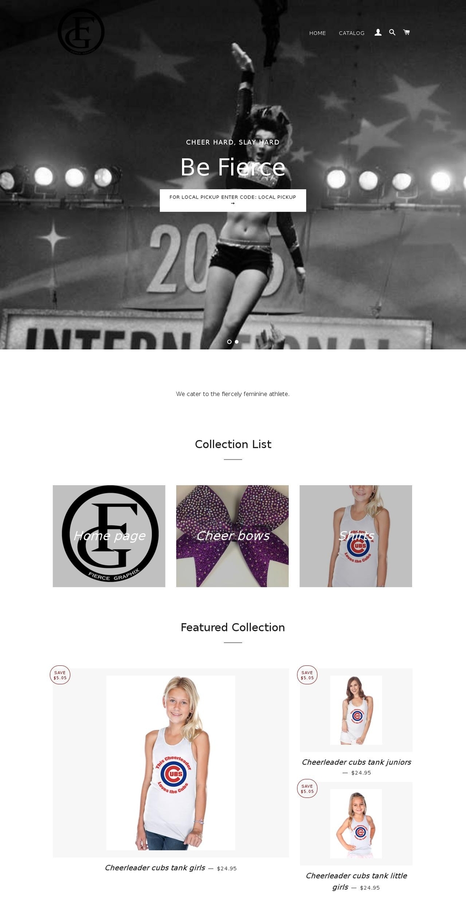 fiercegraphix.com — Shopify storefront screenshot