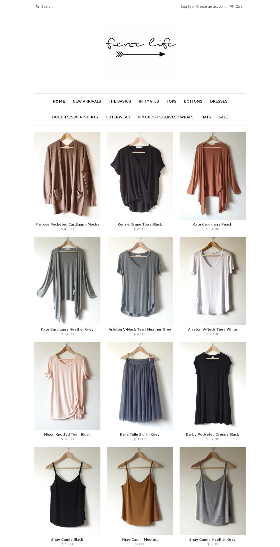 fiercelifeapparel.com shopify website screenshot