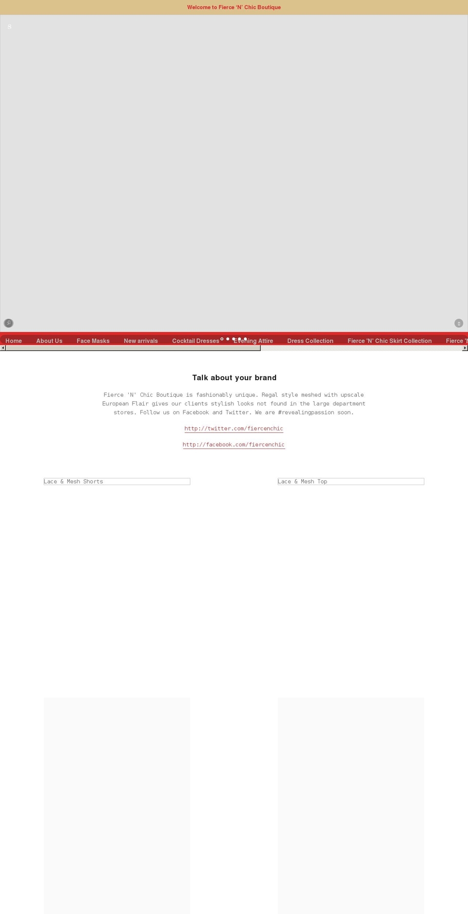 fiercenchicboutique.com shopify website screenshot