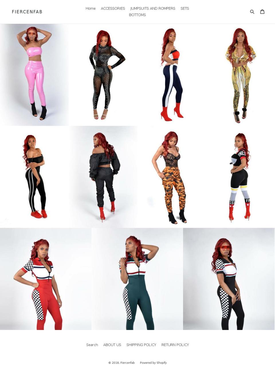 fiercenfab.com shopify website screenshot