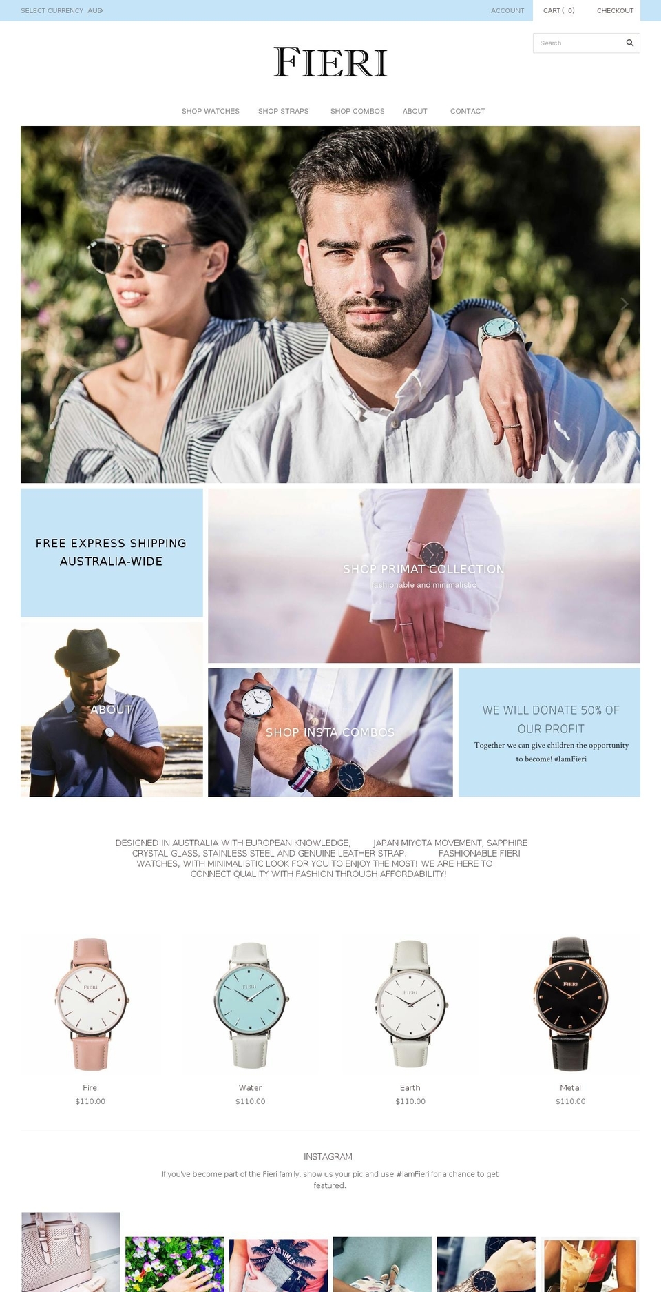 fieri-watches.com — Shopify storefront screenshot