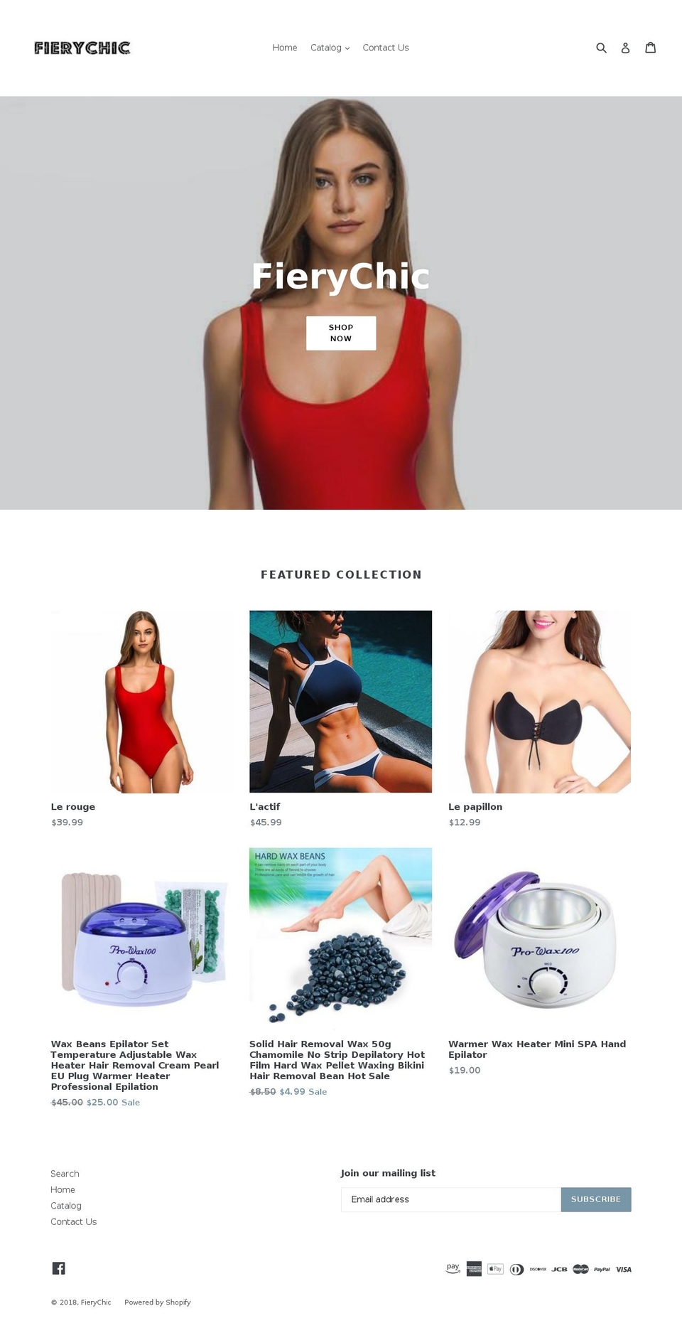 fierychic.com — Shopify storefront screenshot