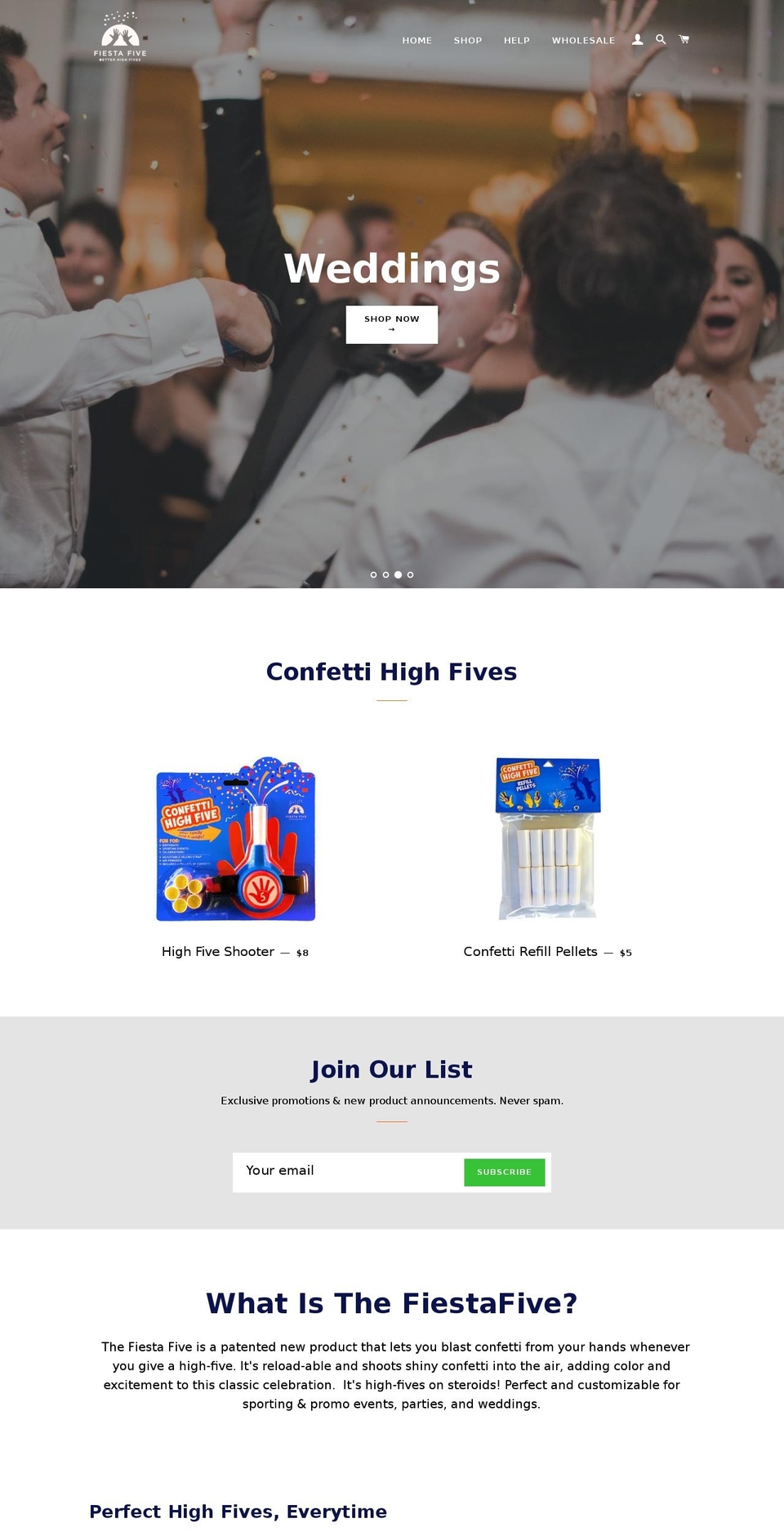 fiesta5.com — Shopify storefront screenshot