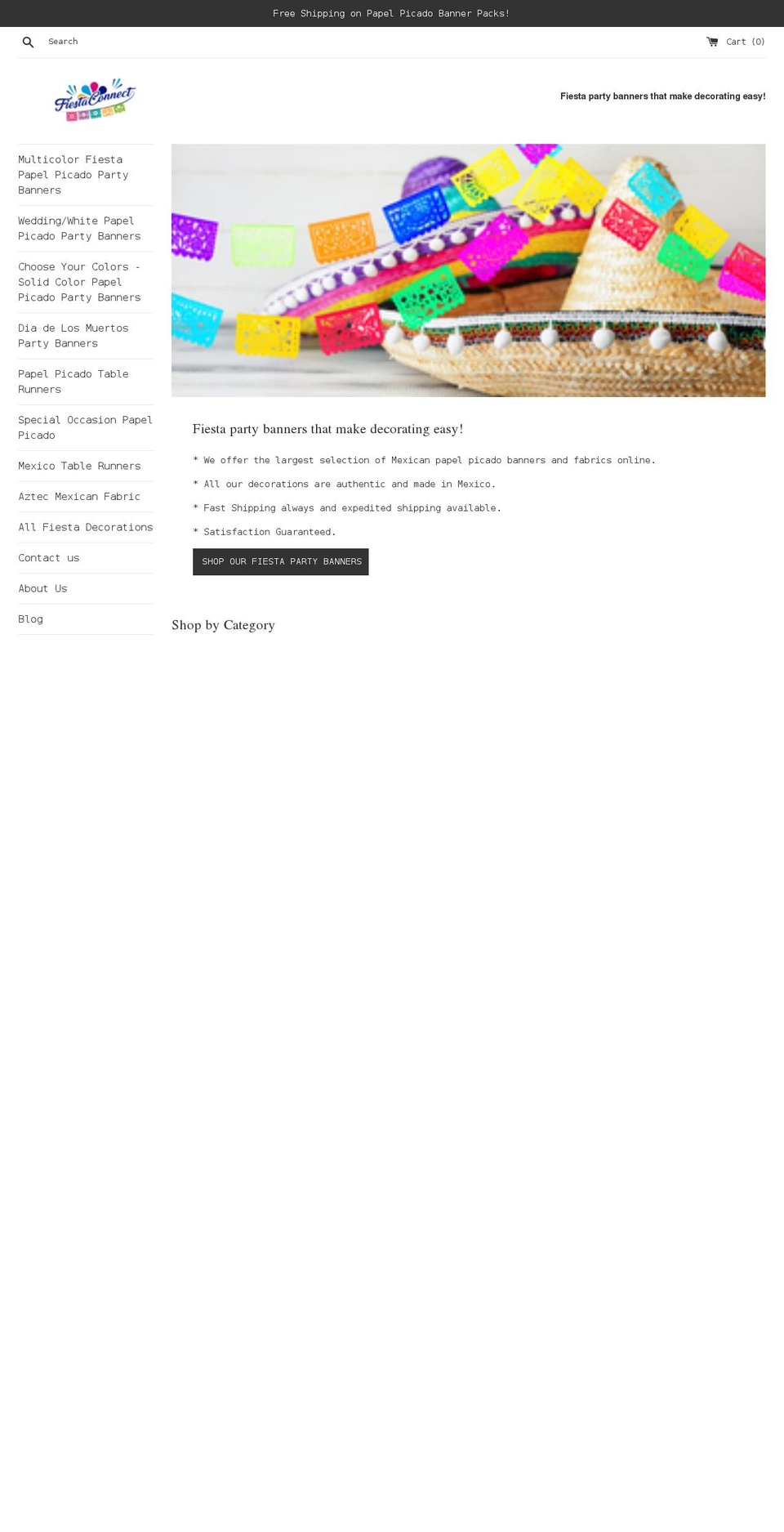 fiestaconnect.com shopify website screenshot