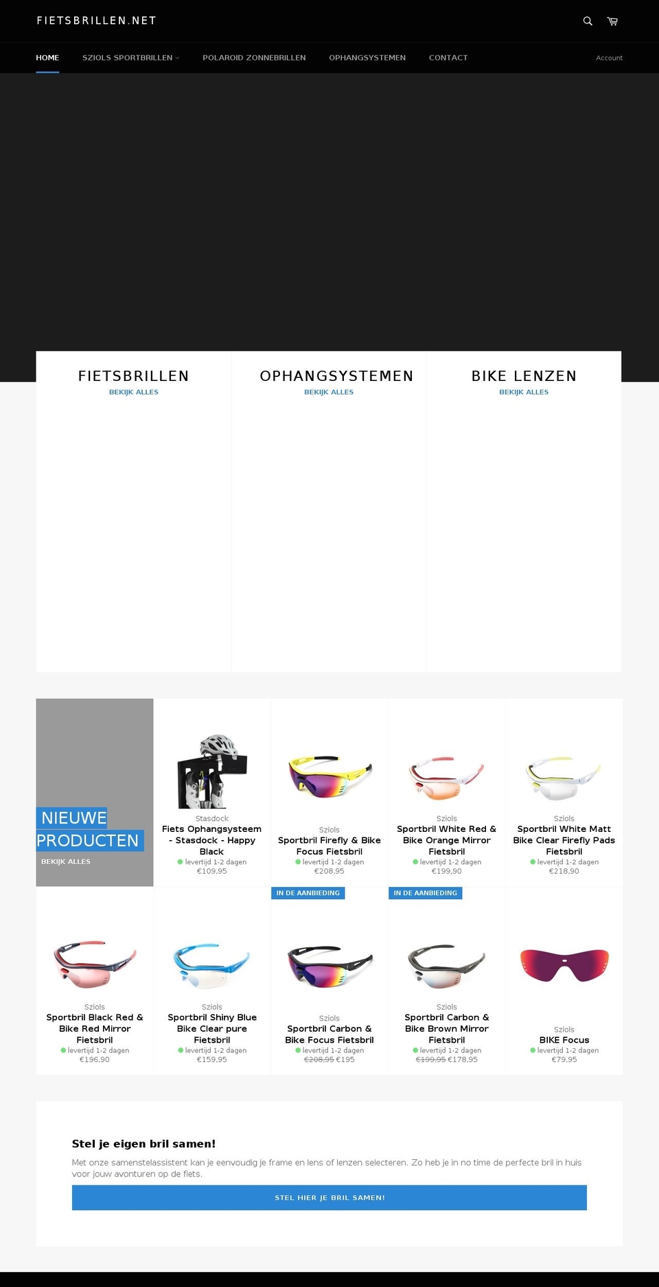 fietsbrillen.net shopify website screenshot