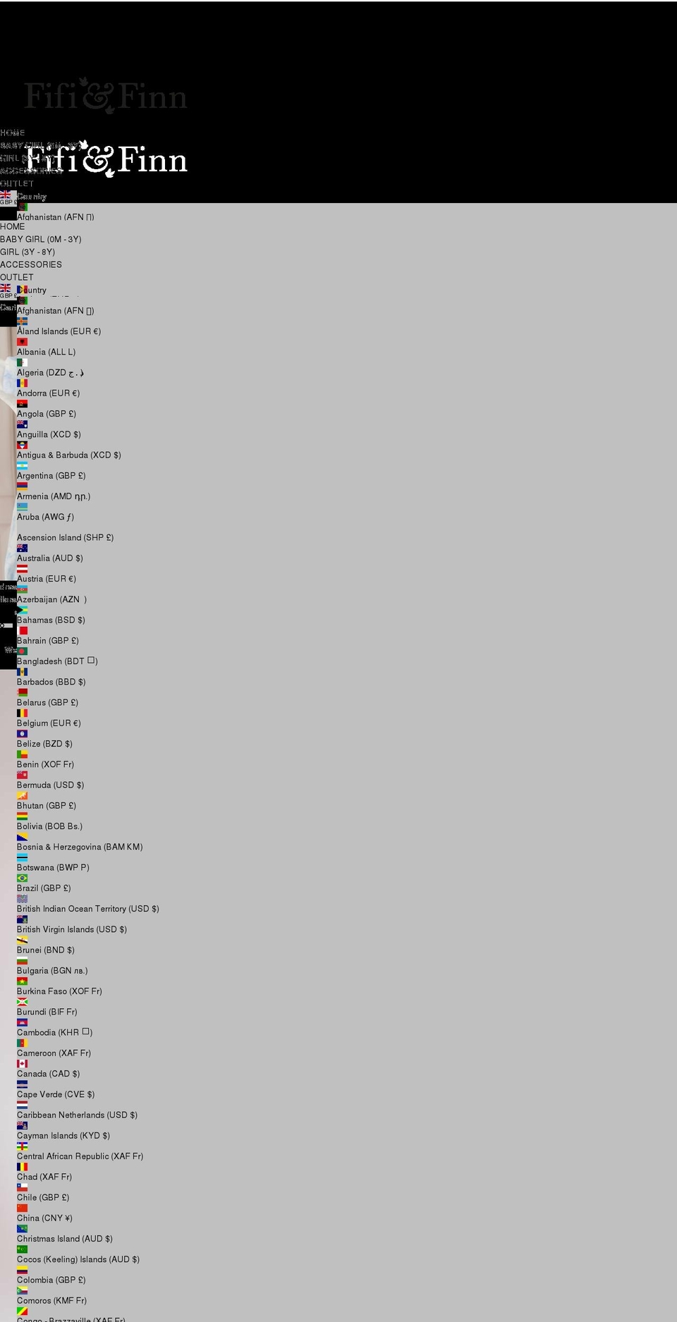 fifiandfinn.co.uk shopify website screenshot