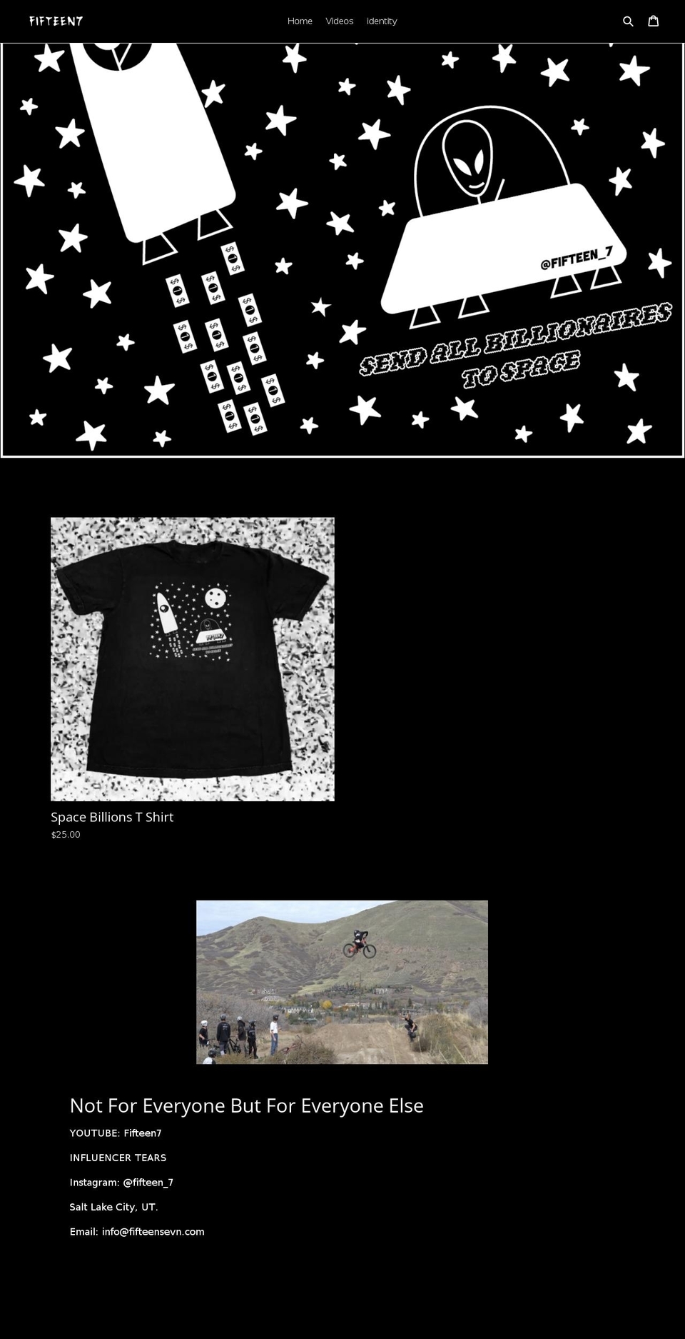 fifteen7.com shopify website screenshot