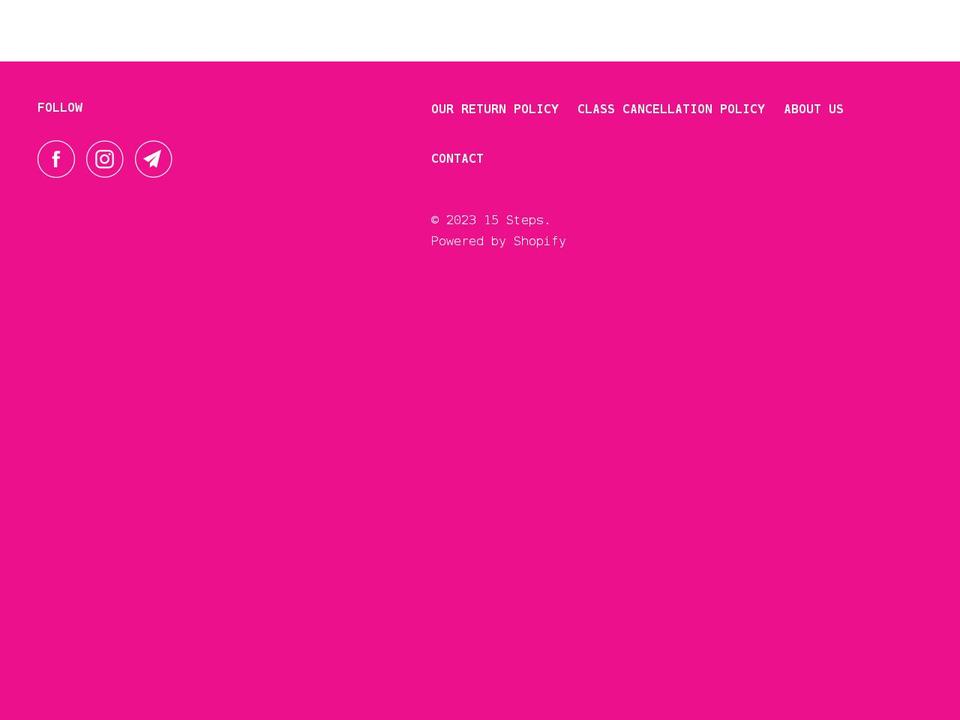 fifteensteps.com shopify website screenshot