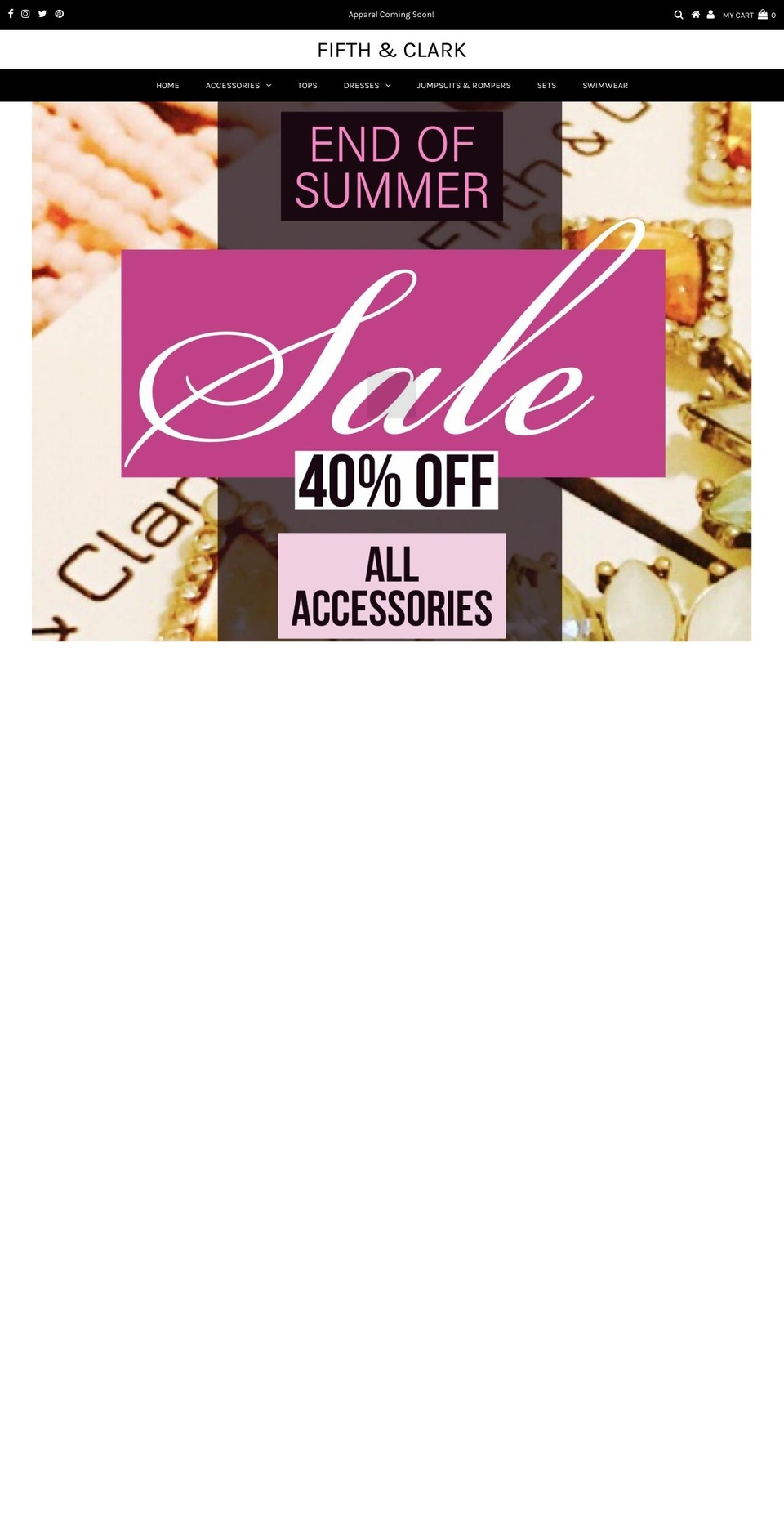 fifthandclark.com shopify website screenshot