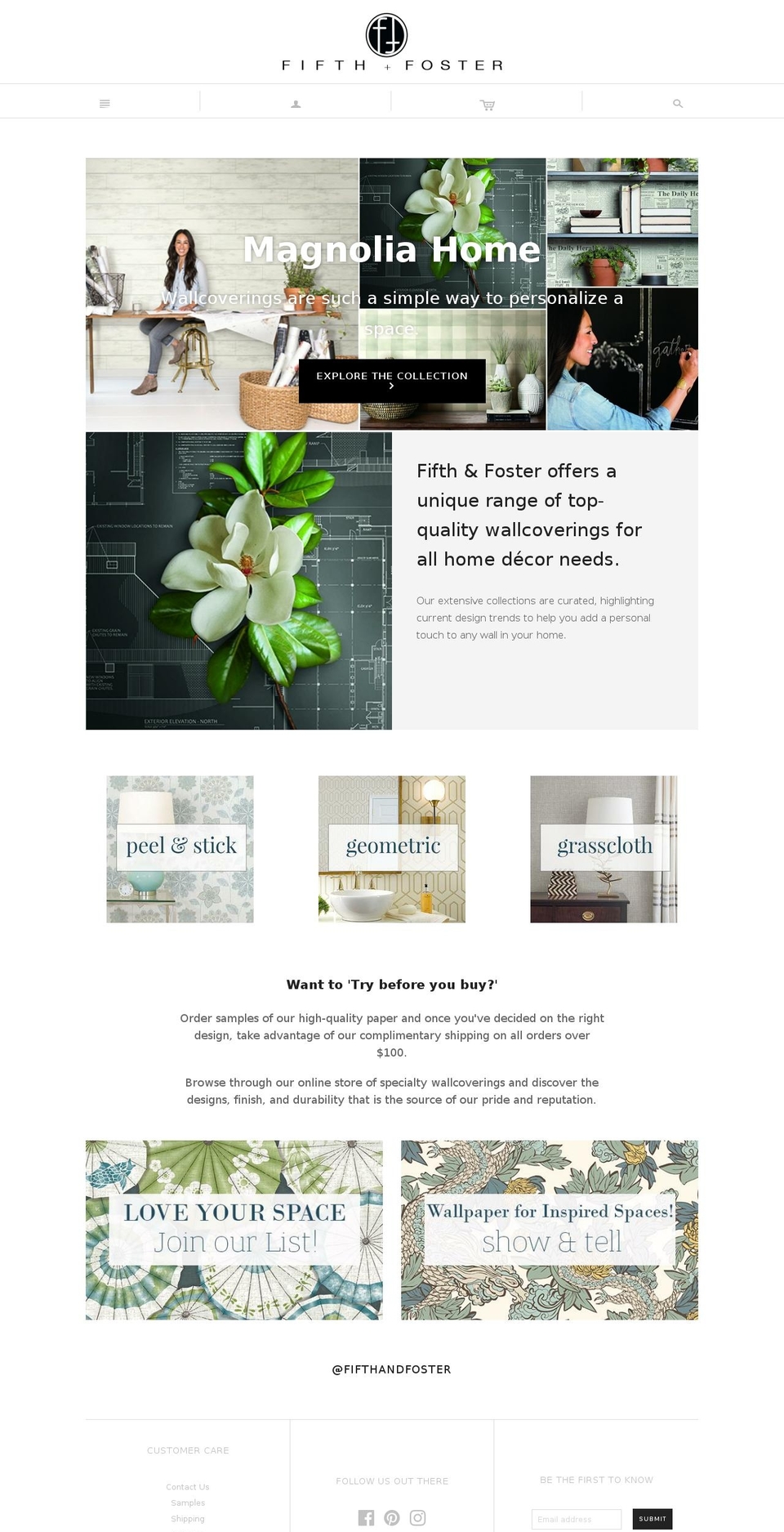 fifthandfoster.com shopify website screenshot