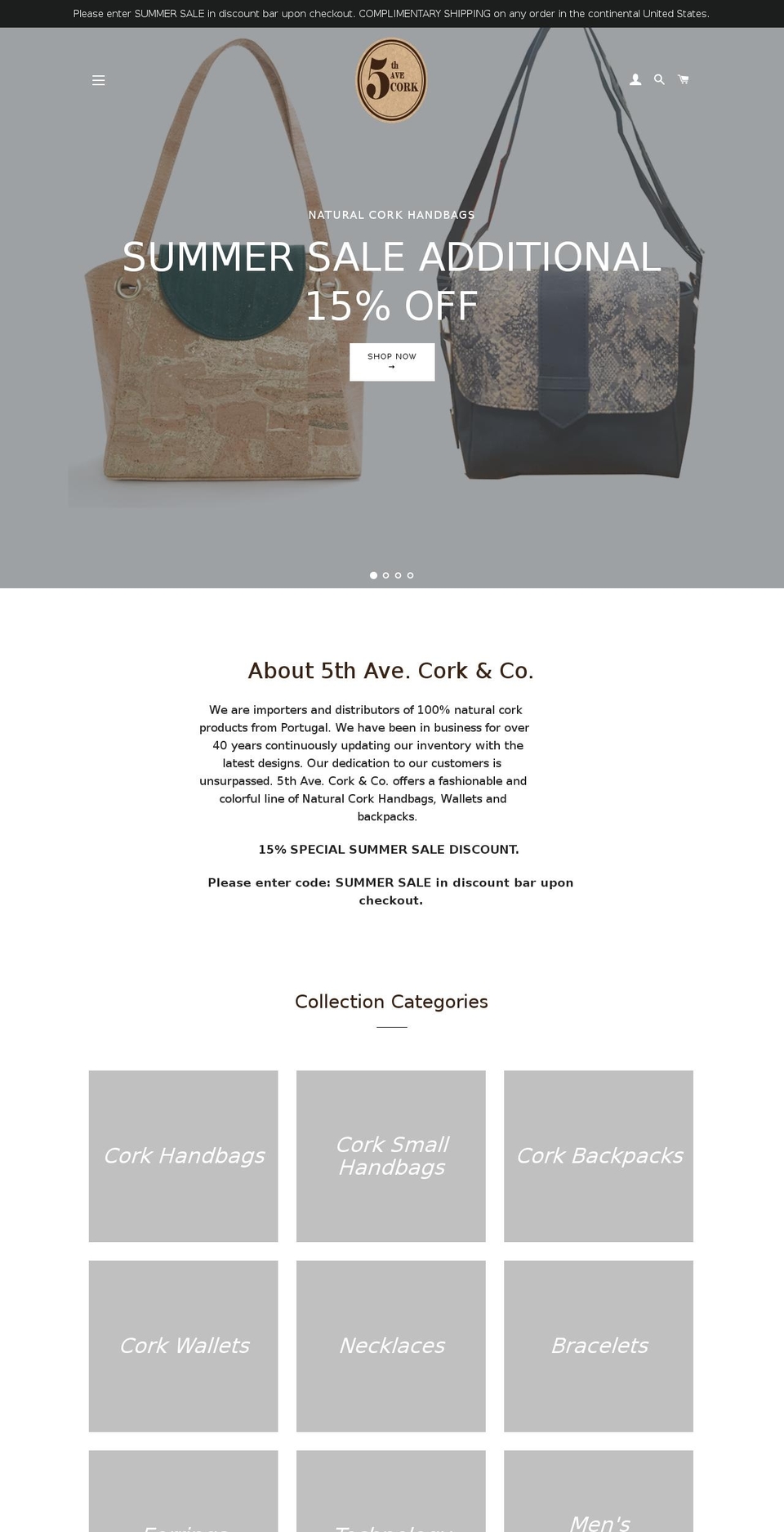fifthavenuecork.com shopify website screenshot