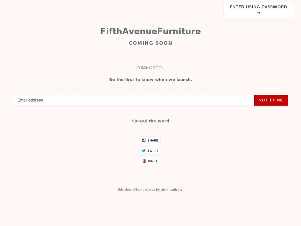 fifthavenuefurnitureny.com — Shopify storefront screenshot