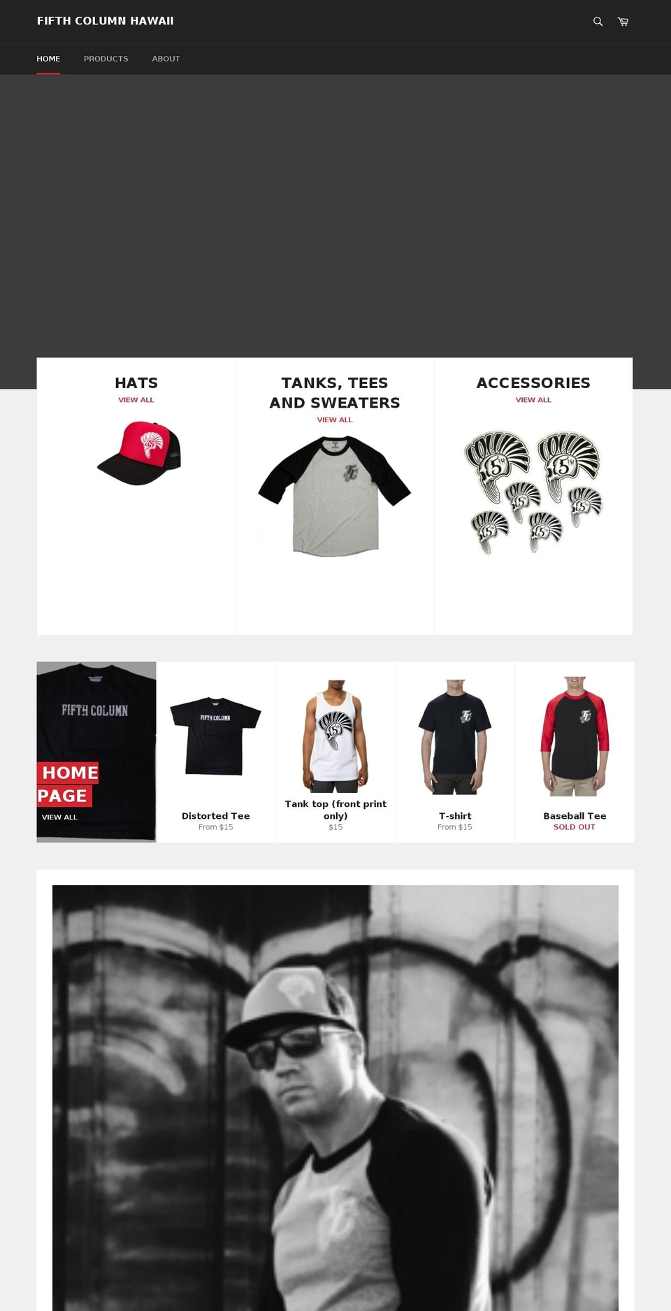 fifthcolumnhawaii.com — Shopify storefront screenshot