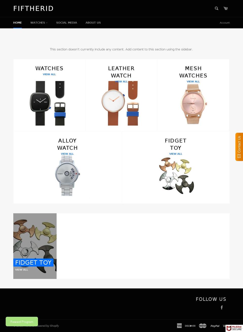 fiftherid.com — Shopify storefront screenshot