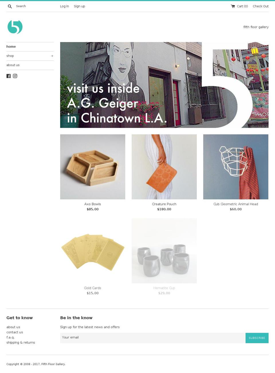 fifthfloorstore.com shopify website screenshot