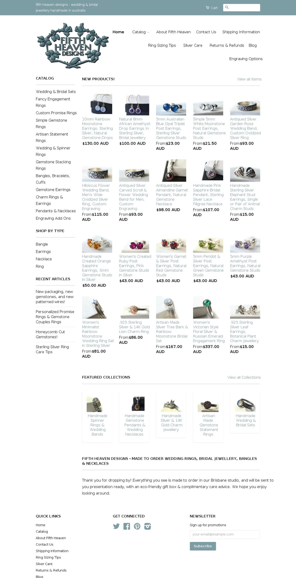 fifthheavendesigns.com shopify website screenshot