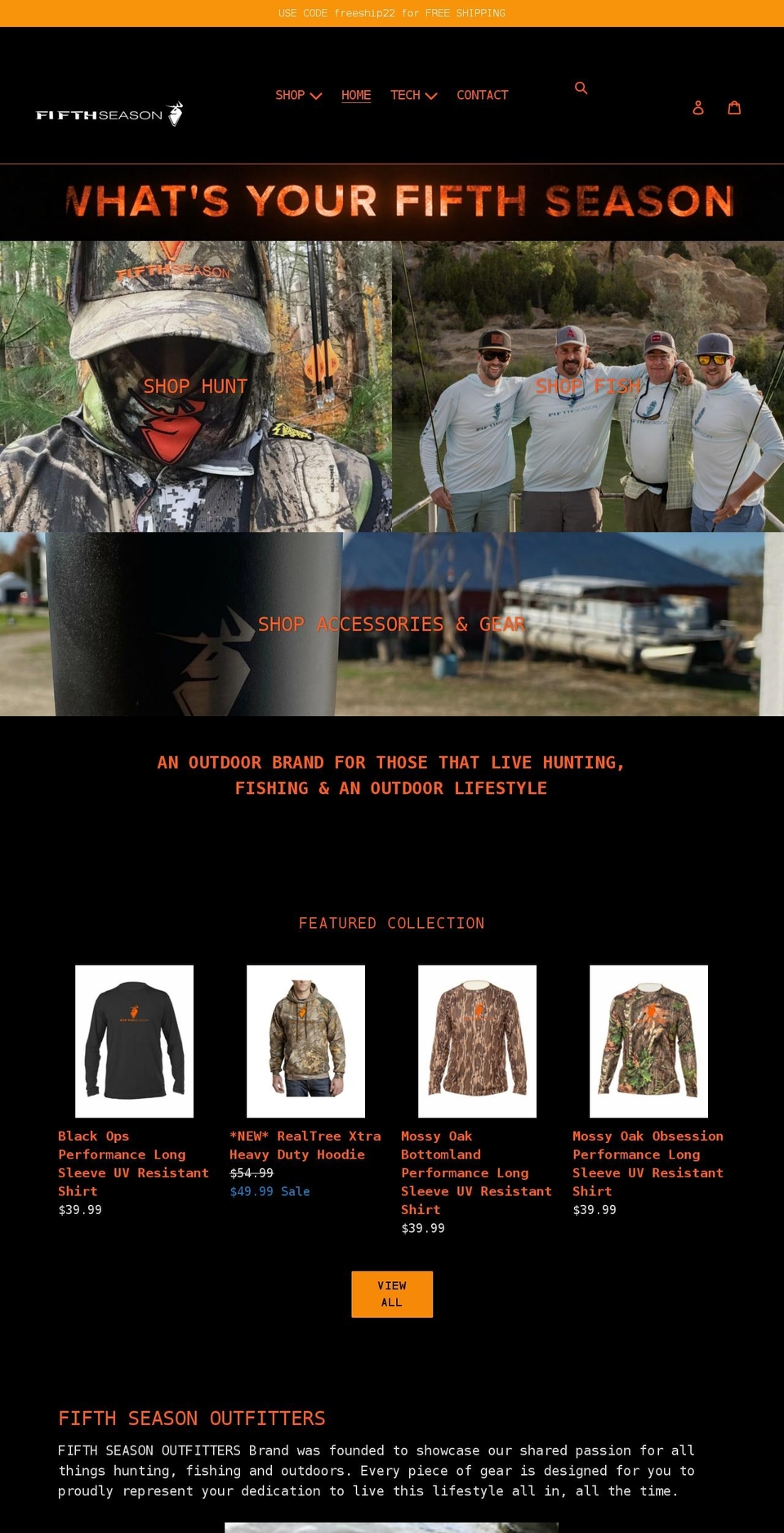 fifthseasonoutfitters.com shopify website screenshot
