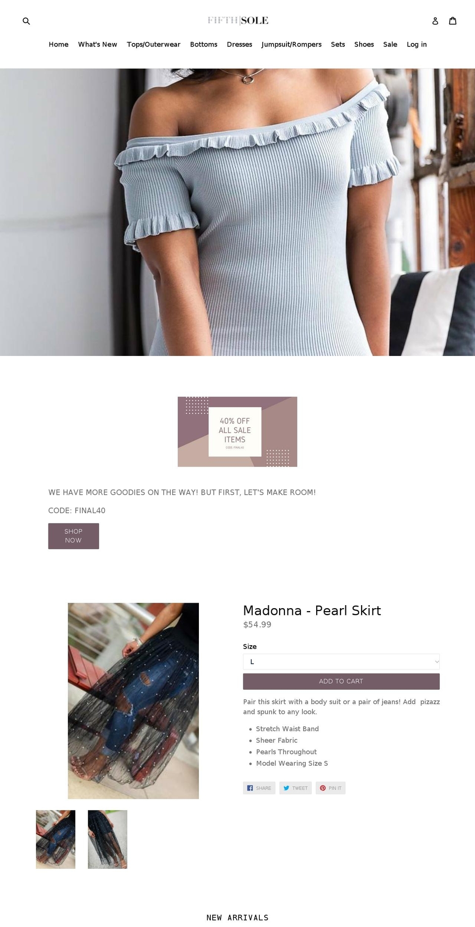 fifthsole.com — Shopify storefront screenshot