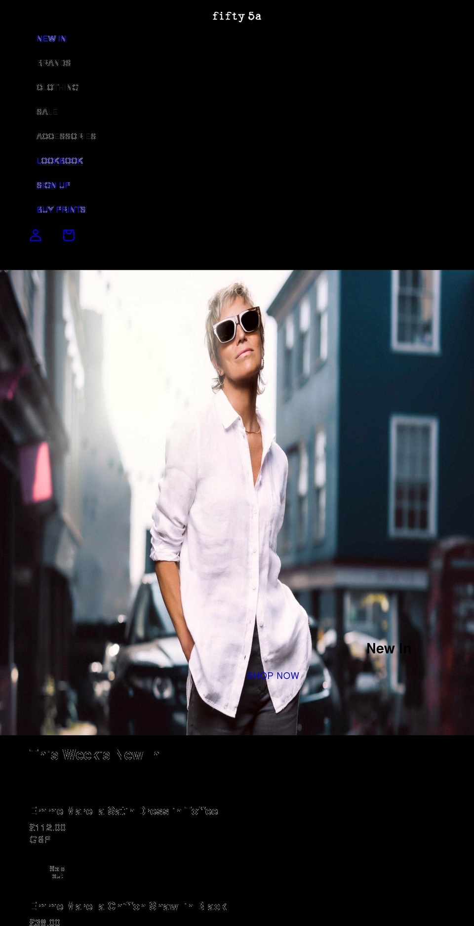 fifty5a.com shopify website screenshot