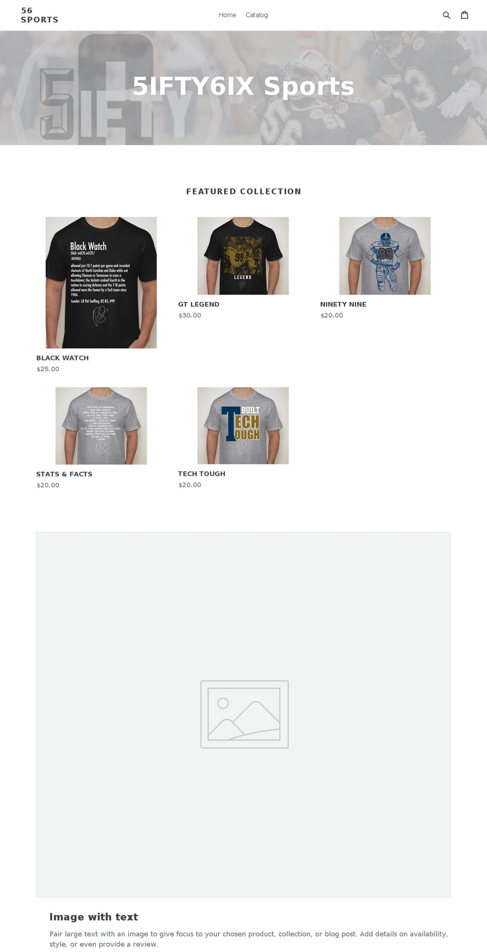 fifty6sports.com — Shopify storefront screenshot