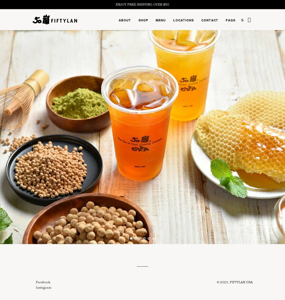fiftylanusa.com shopify website screenshot