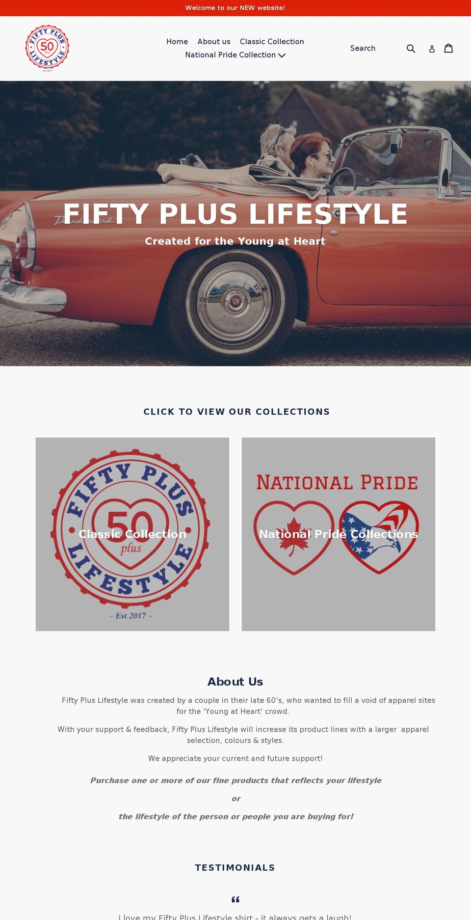 fiftypluslifestyle.com — Shopify storefront screenshot