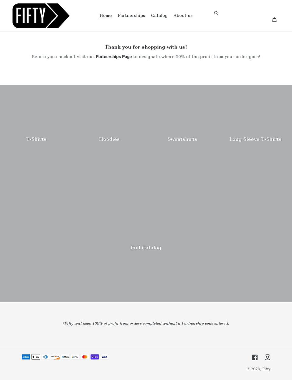 fiftyshop50.com shopify website screenshot