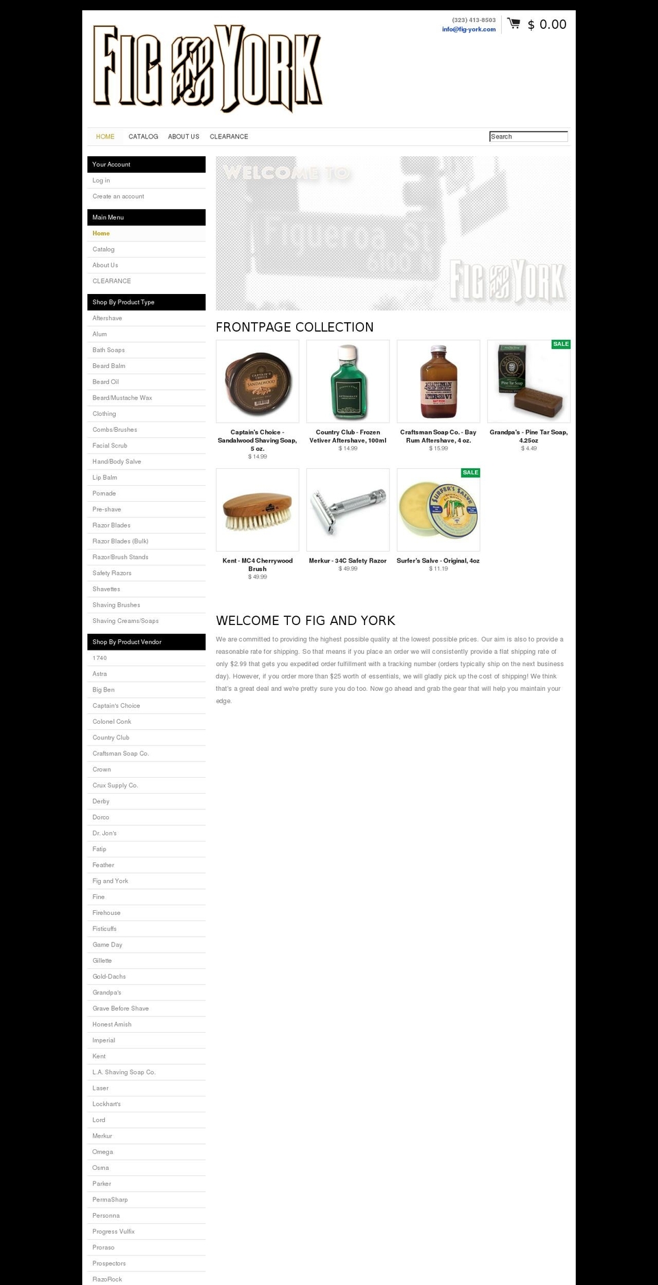 fig-york.com shopify website screenshot