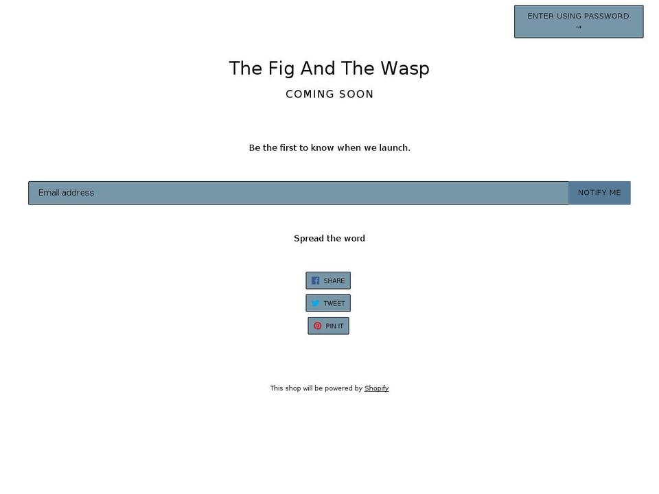 figandthewasp.com — Shopify storefront screenshot