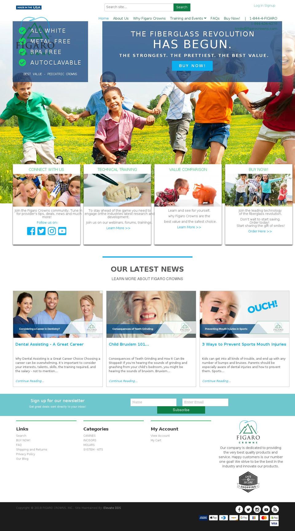 figarocrowns.com shopify website screenshot