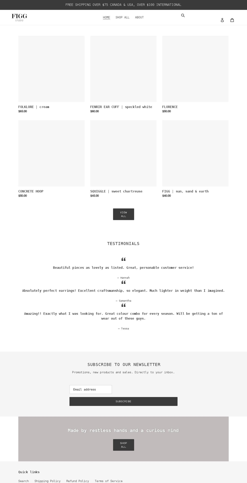 figgstudio.com shopify website screenshot