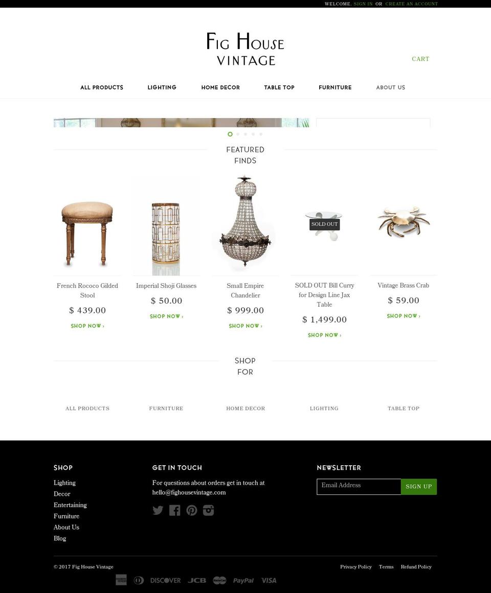 fighousevintage.com shopify website screenshot