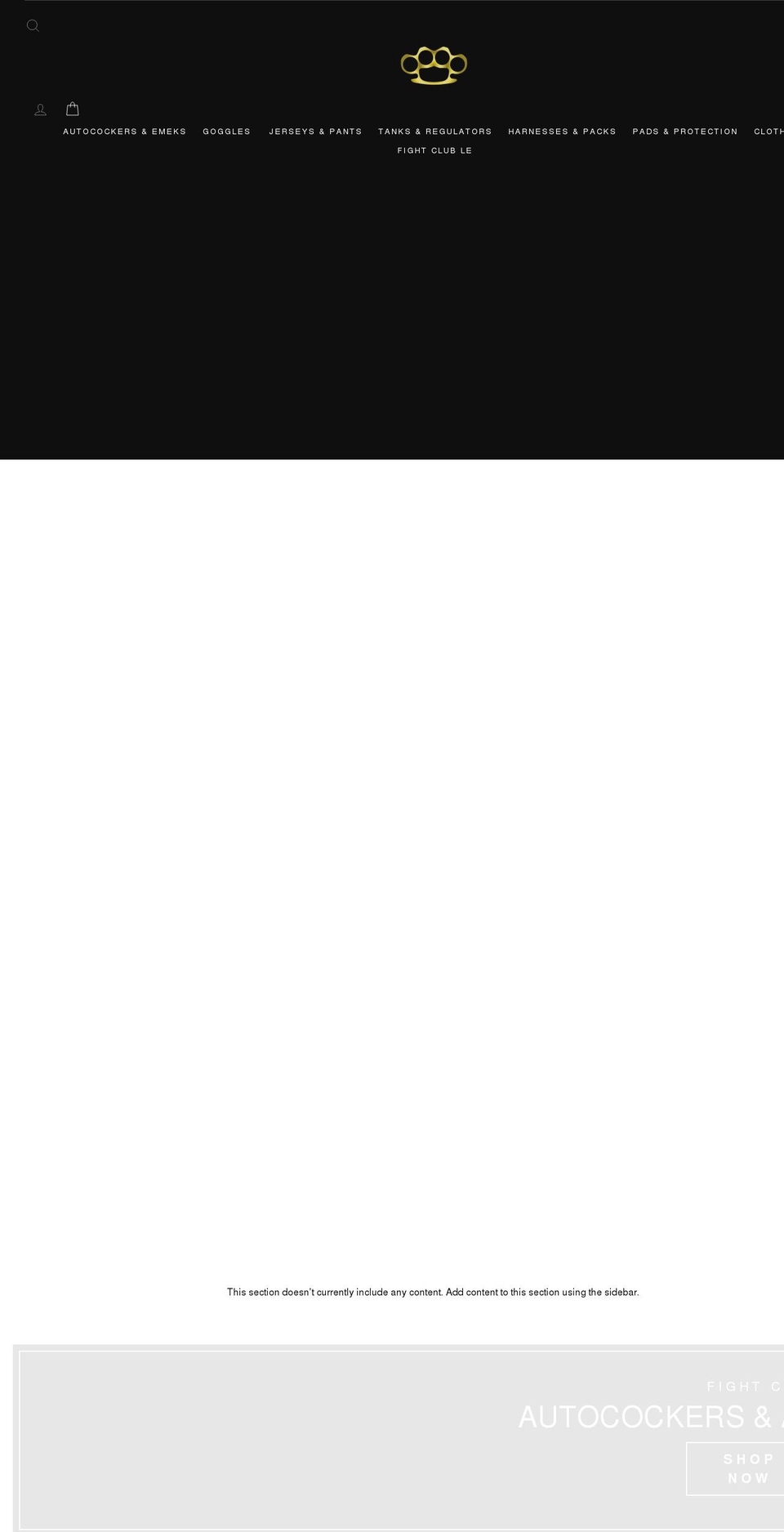 fightclubpaintball.com shopify website screenshot