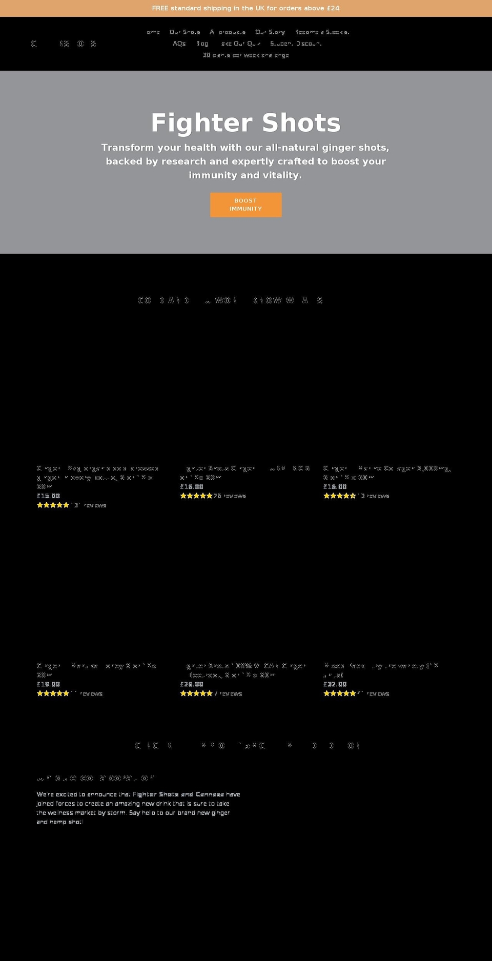 fightershots.co.uk shopify website screenshot