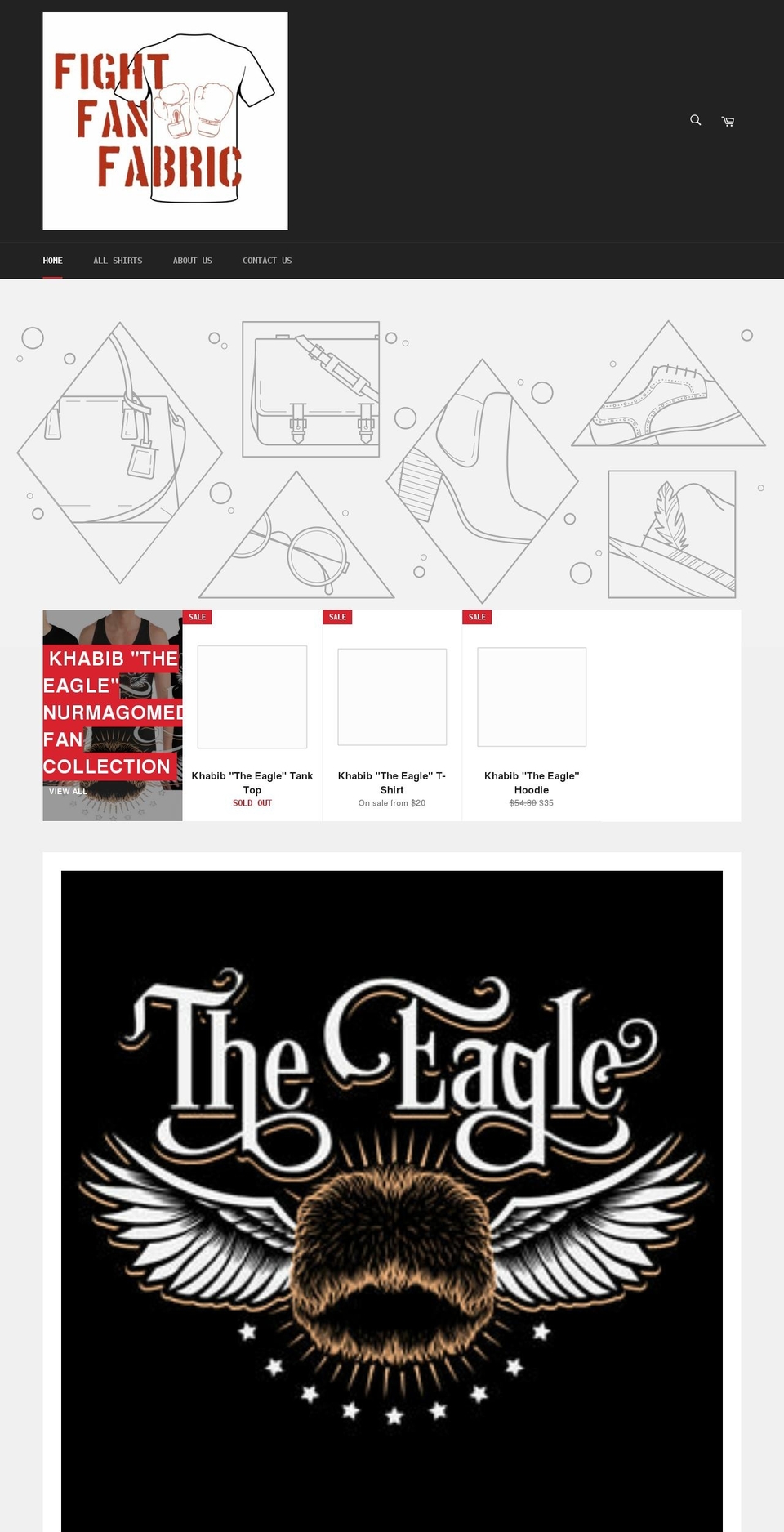 fightfanfabric.com shopify website screenshot
