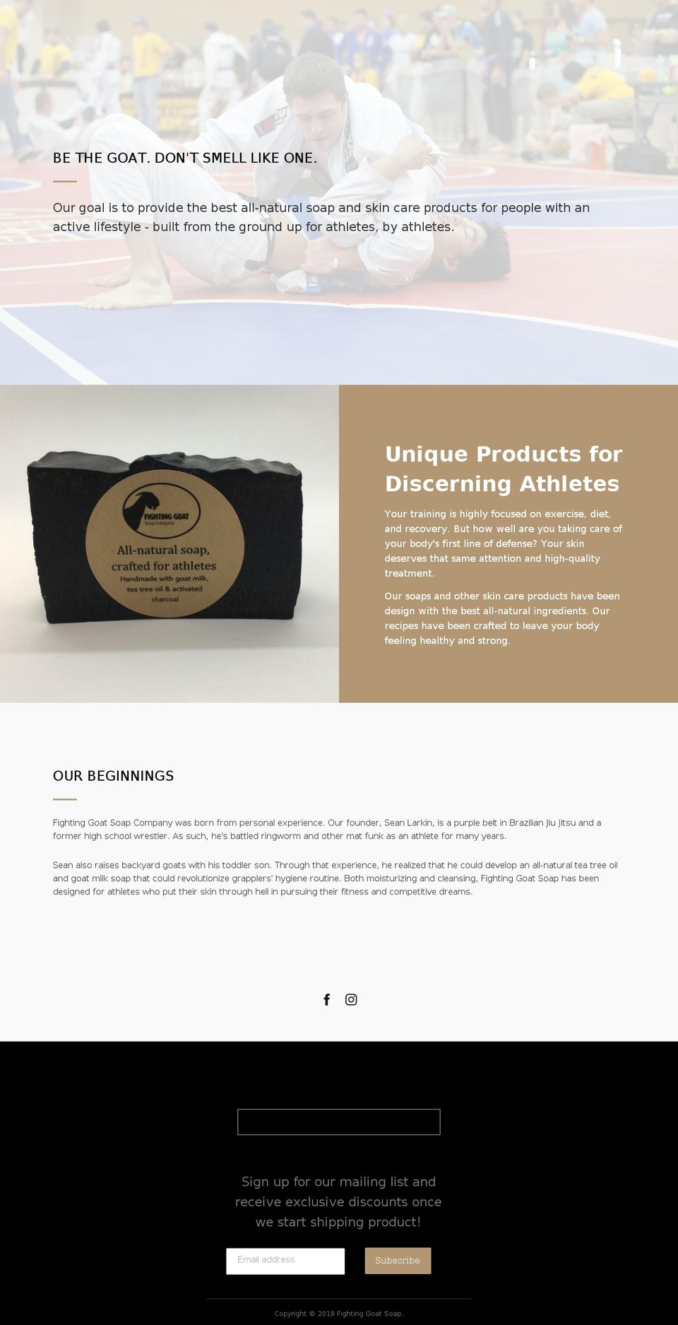 fightinggoat.com — Shopify storefront screenshot