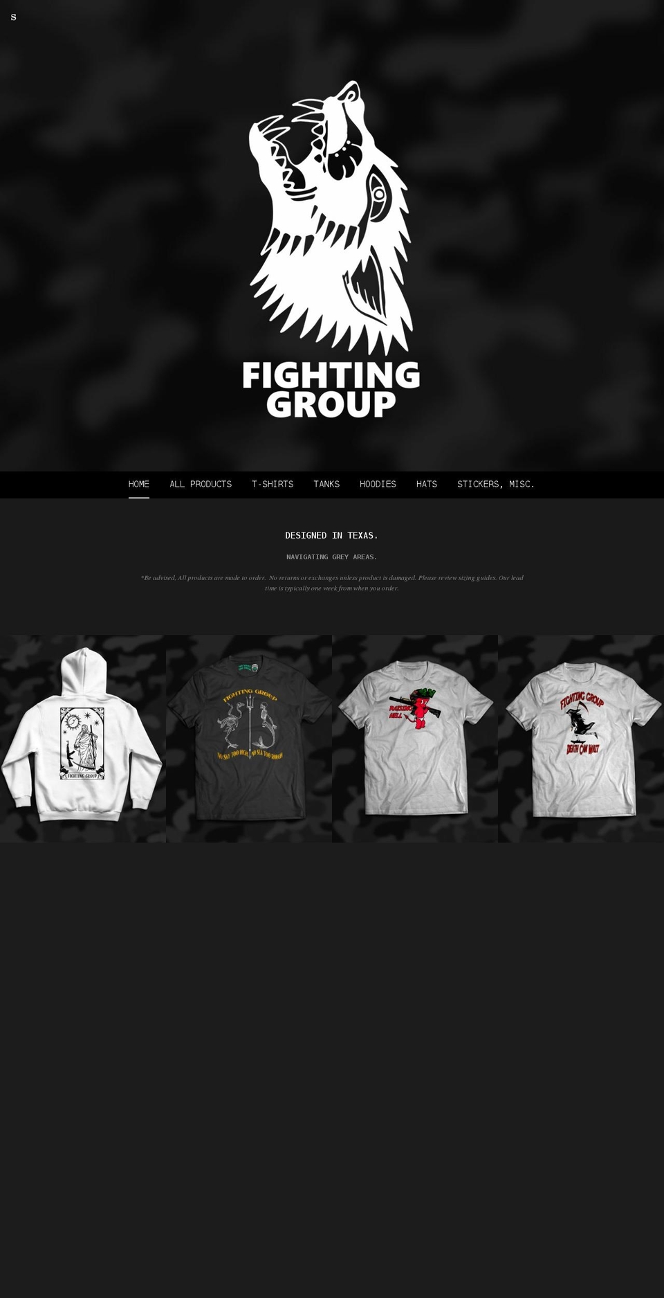 fightinggroup.com shopify website screenshot