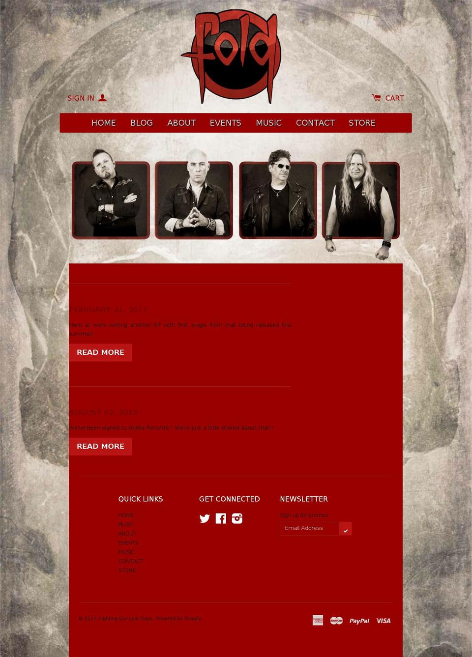 fightingourlastdays.com shopify website screenshot