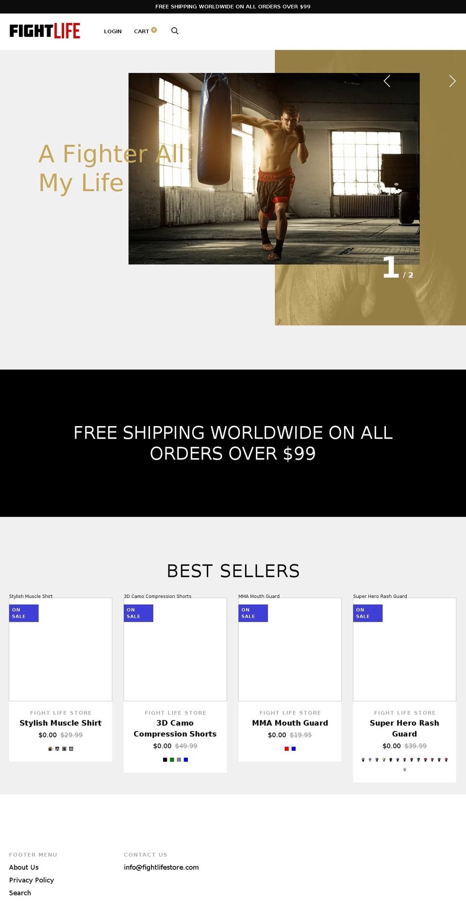 fightlifestore.com — Shopify storefront screenshot