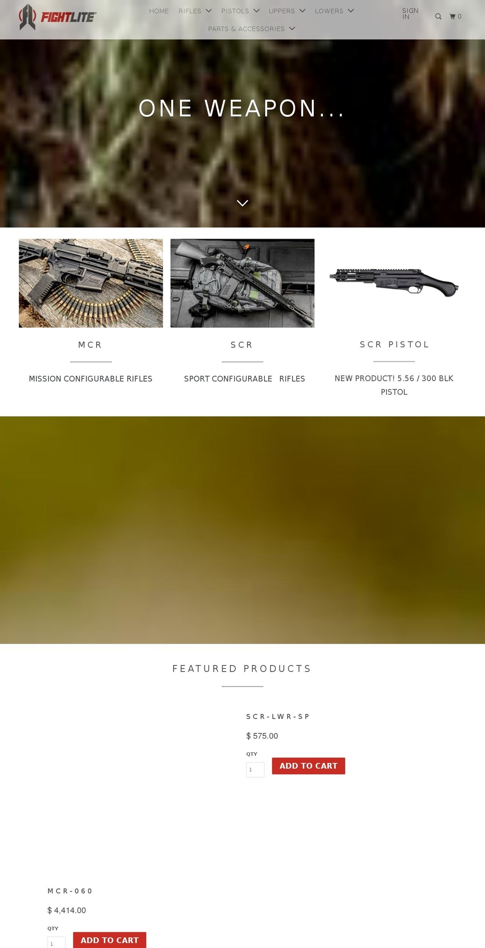 fightlight.com — Shopify storefront screenshot
