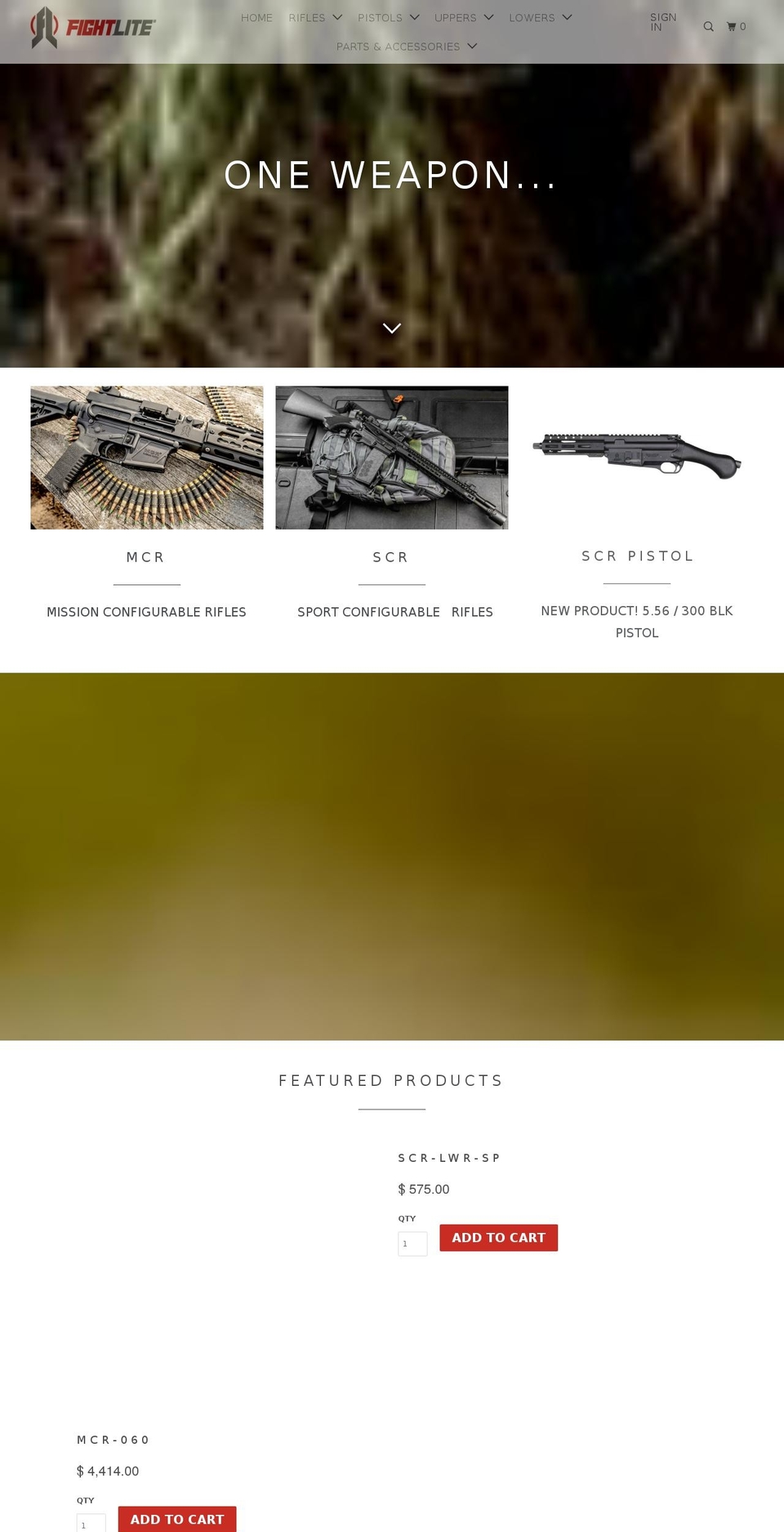 fightlight.net shopify website screenshot