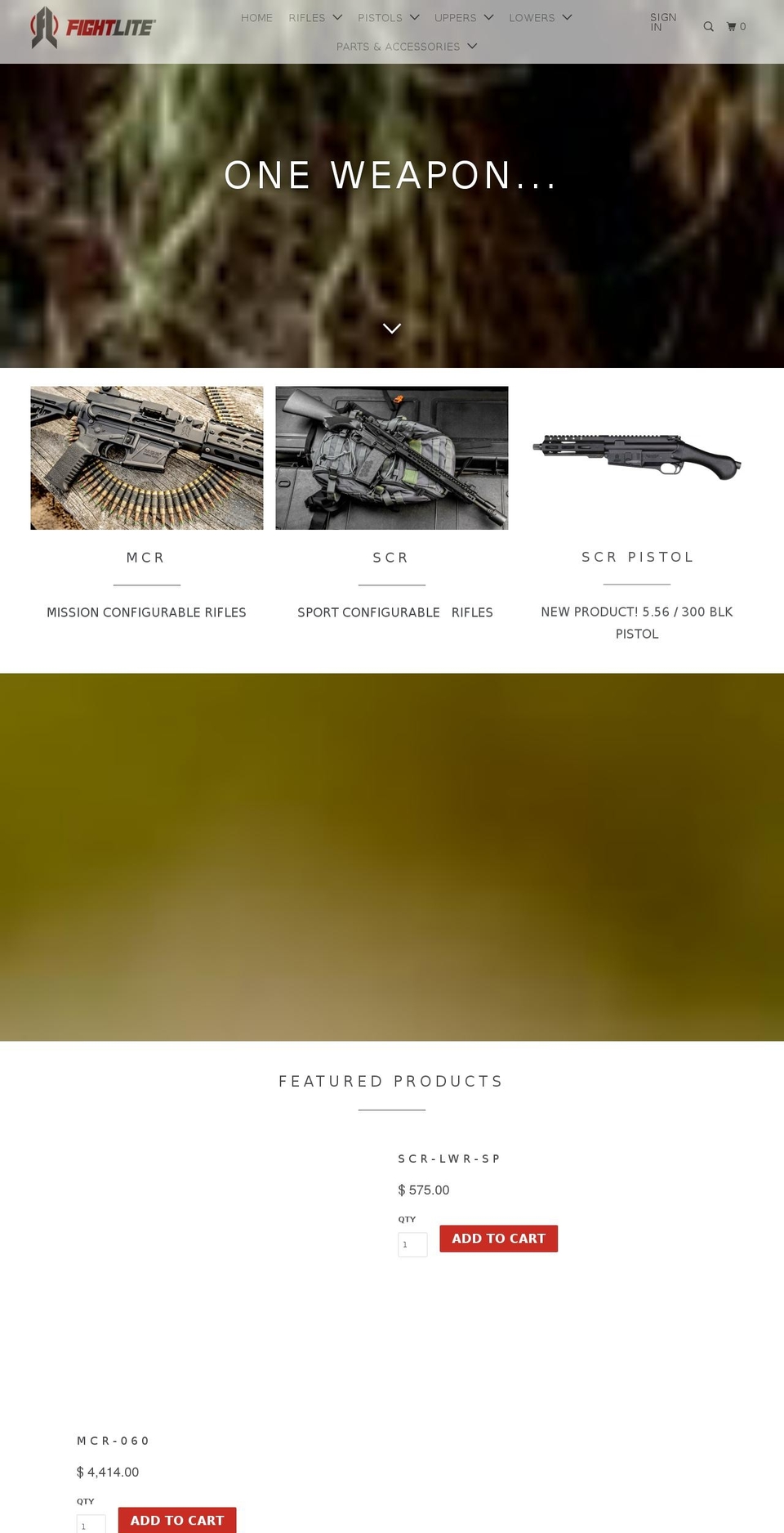 fightlite.net shopify website screenshot
