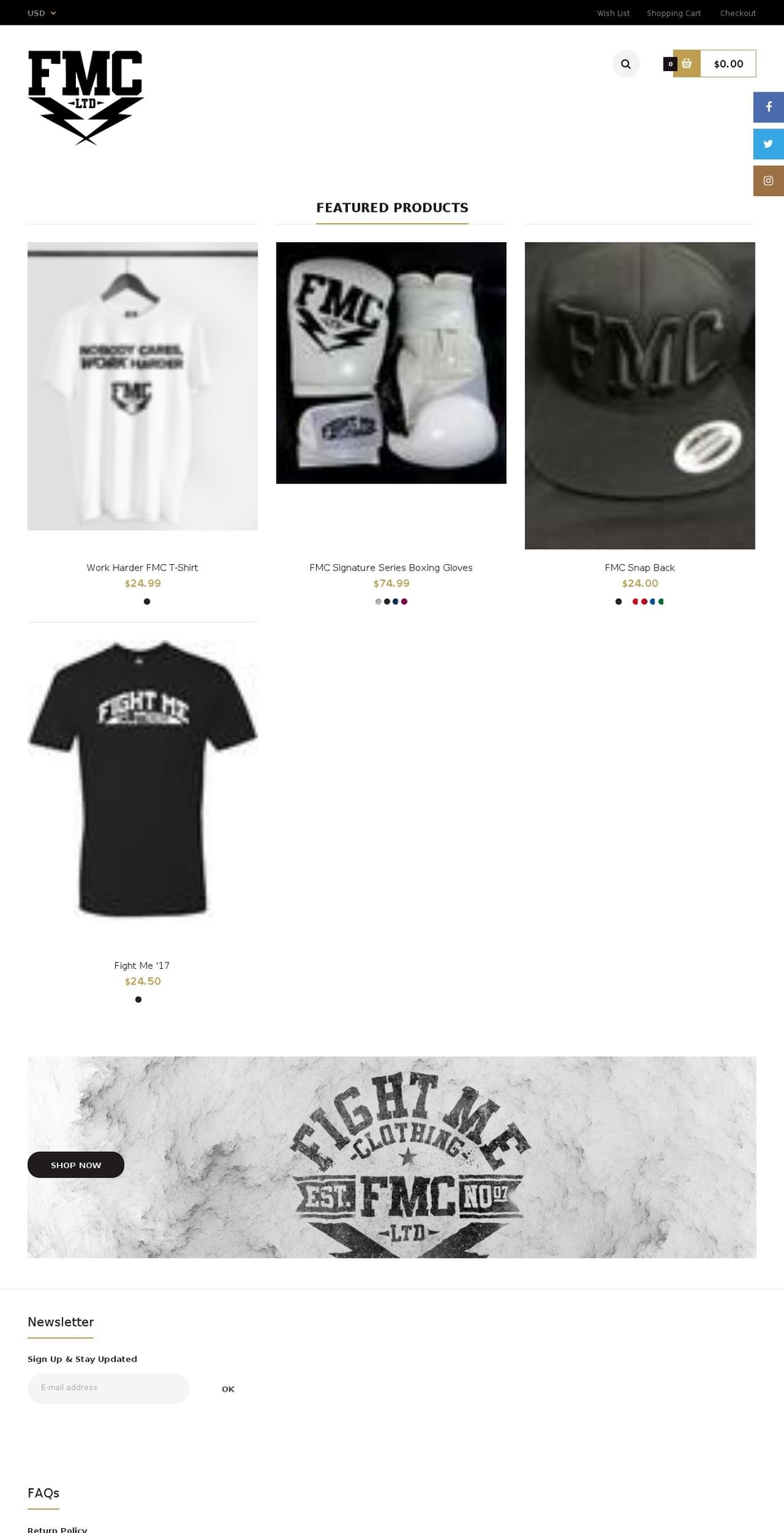 Fastor Fashion6 Shopify theme site example fightmeclothing.com