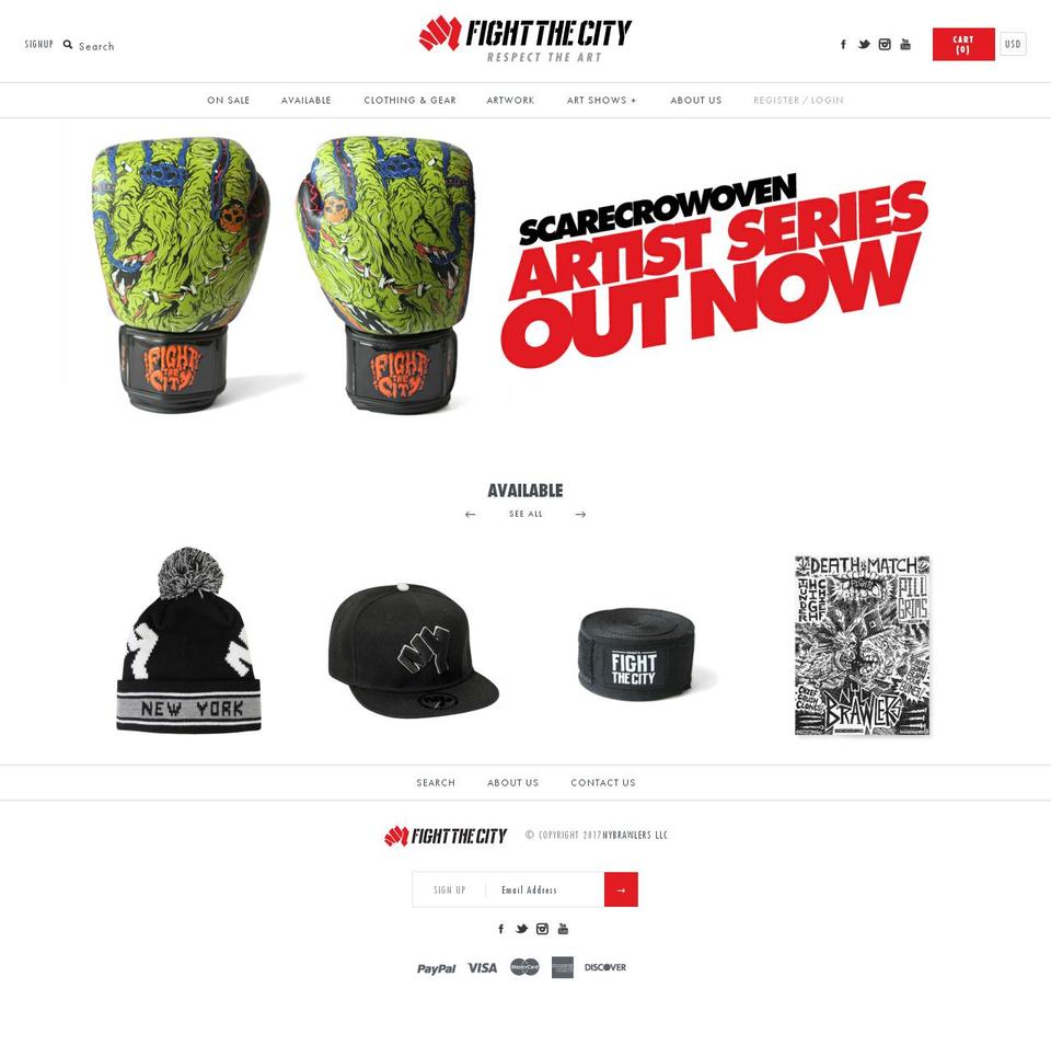 fightthecity.com shopify website screenshot